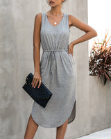 Vibrant V-Neck Sleeveless Dress