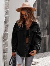 Cozy Chic Buttoned Fleece Coat