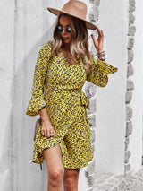 Floral Wrap Boho Dress