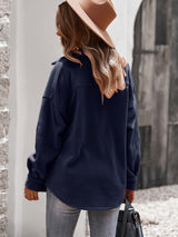 Cozy Chic Buttoned Fleece Coat