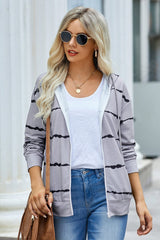 Cozy Striped Zip-Up Hoodie