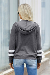 Cozy Striped Zip-Up Hoodie