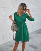 Elegant V Neck Wrap Dress