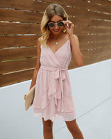 Elegant V-Neck Ruffle Dress