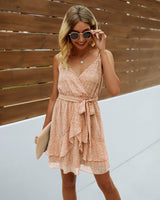 Elegant V-Neck Ruffle Dress