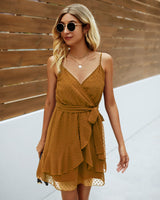 Elegant V-Neck Ruffle Dress