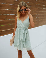 Elegant V-Neck Ruffle Dress