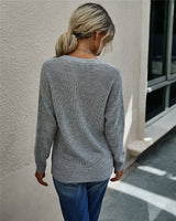 Cozy Chic V Neck Knit Sweater