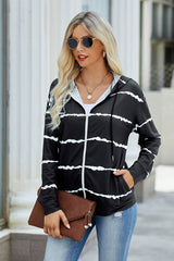 Cozy Striped Zip-Up Hoodie