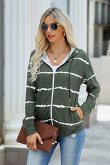 Cozy Striped Zip-Up Hoodie