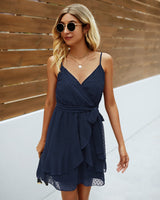 Elegant V-Neck Ruffle Dress