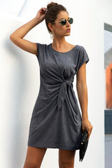 Summer Chic Knot Tee Dress | Dress - Women's | 2024, above the knee, Dress | Elings