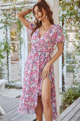 Floral Dream V-Neck Midi Dress