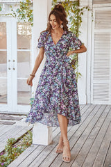 Floral Dream V-Neck Midi Dress