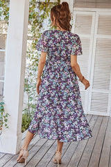 Floral Dream V-Neck Midi Dress