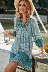 Floral V-Neck Swing Tunic Dress | Dress - Women's | above the knee, Dress | Elings