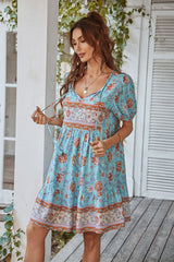 Floral Swing V-Neck Tunic Dress | Dress - Women's | above the knee, Dress | Elings