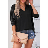 V Neck Long Sleeve Solid Knit Top | Knit Top - Women's | Top | Elings