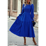 Ruffled Elegance Long Dress | Dress - Women's | Dress, midi dress | Elings